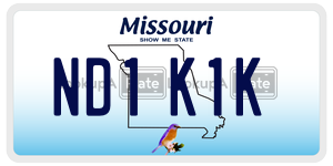 ND1K1K  license plate in MO