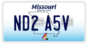 ND2A5V  license plate in MO