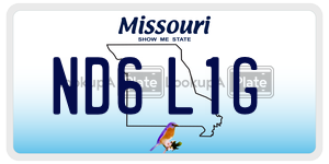 ND6L1G license plate in Missouri
