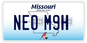 NE0M9H  license plate in MO