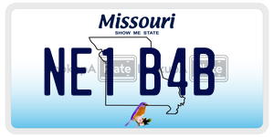 NE1B4B  license plate in MO