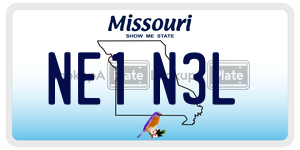 NE1N3L  license plate in MO