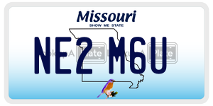 NE2M6U  license plate in MO