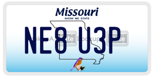 NE8U3P  license plate in MO