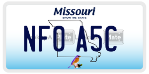 NF0A5C  license plate in MO