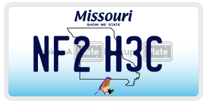 NF2H3C  license plate in MO