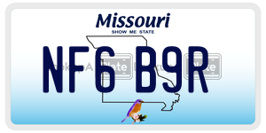 NF6B9R  license plate in MO