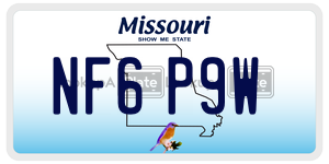 NF6P9W  license plate in MO
