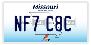 NF7C8C  license plate in MO