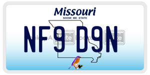 NF9D9N  license plate in MO
