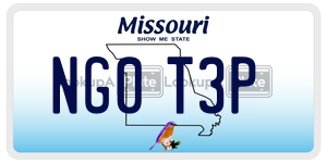NG0T3P  license plate in MO