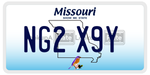 NG2X9Y  license plate in MO