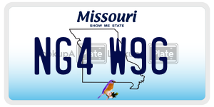 NG4W9G  license plate in MO