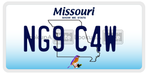 NG9C4W  license plate in MO