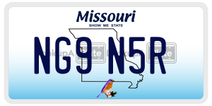 NG9N5R  license plate in MO