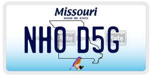 NH0D5G license plate in Missouri