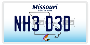NH3D3D  license plate in MO