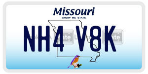 NH4V8K  license plate in MO
