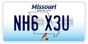 NH6X3U  license plate in MO