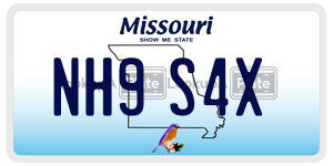 NH9S4X  license plate in MO