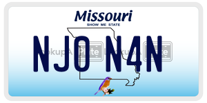 NJ0N4N  license plate in MO