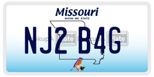 NJ2B4G  license plate in MO