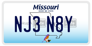 NJ3N8Y  license plate in MO