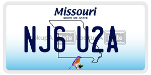 NJ6U2A  license plate in MO