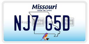 NJ7G5D  license plate in MO