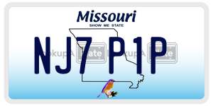 NJ7P1P  license plate in MO