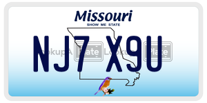 NJ7X9U  license plate in MO