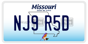 NJ9R5D  license plate in MO
