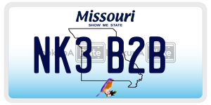 NK3B2B  license plate in MO