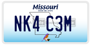 NK4C3M  license plate in MO