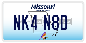 NK4N8D  license plate in MO
