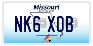 NK6X0B  license plate in MO