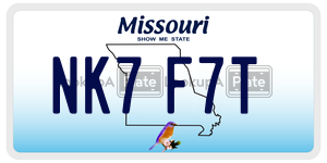 NK7F7T  license plate in MO