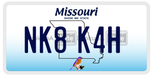 NK8K4H  license plate in MO