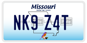 NK9Z4T  license plate in MO
