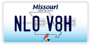 NL0V8H  license plate in MO