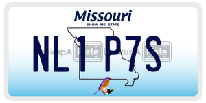 NL1P7S  license plate in MO