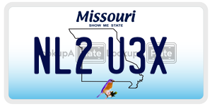 NL2U3X  license plate in MO
