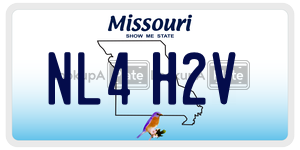 NL4H2V  license plate in MO