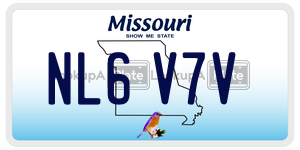 NL6V7V  license plate in MO