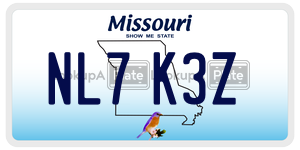 NL7K3Z  license plate in MO