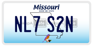 NL7S2N  license plate in MO