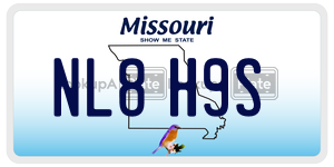 NL8H9S  license plate in MO