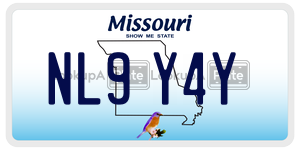 NL9Y4Y  license plate in MO