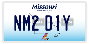 NM2D1Y  license plate in MO