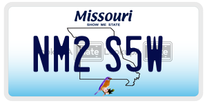 NM2S5W  license plate in MO